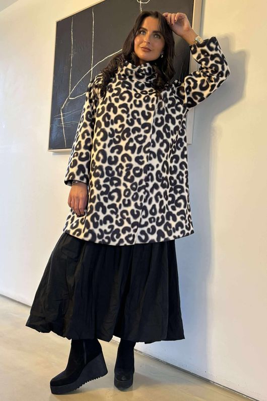 Cori Longline Jacket Leopard /14=